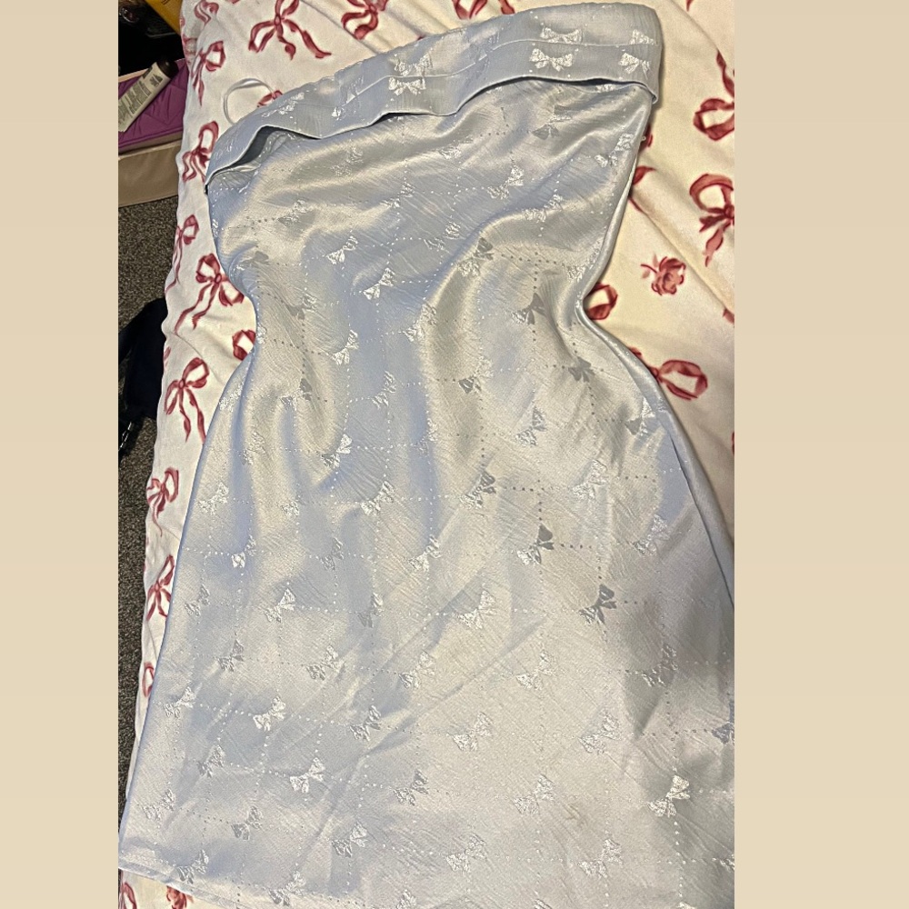 Altar'd State Light Blue Strapless Dress